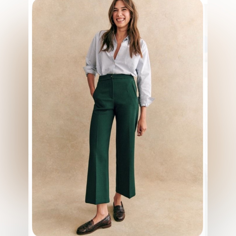 SEZANE Martin Cropped Trousers 38 6